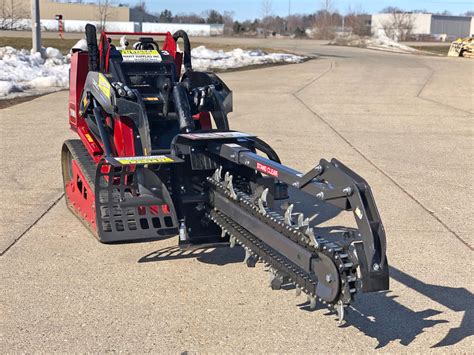 mini skid steer trencher rental|bobcat trencher attachment rental.